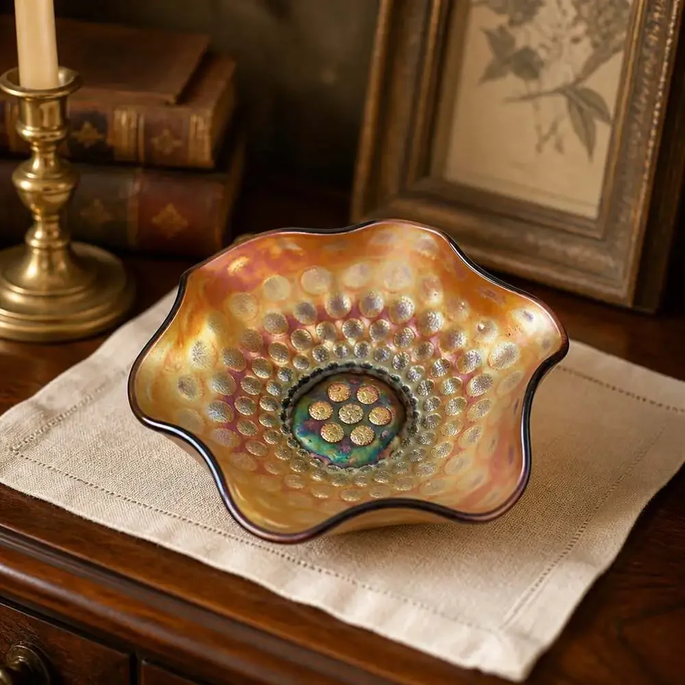 Fenton Coin Dot Amethyst bowl